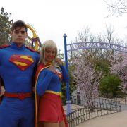 Superman en el parque atracciones warner