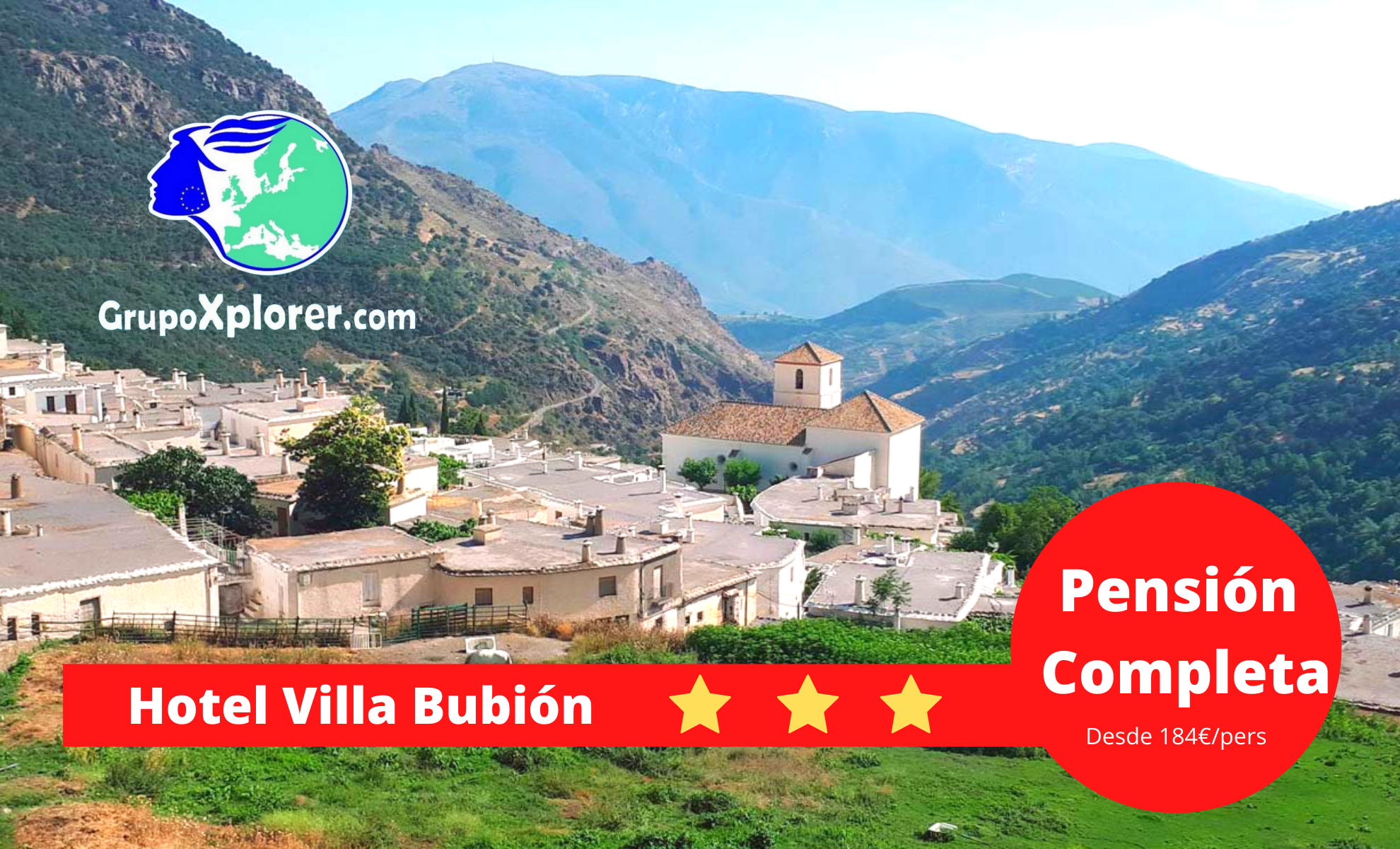 Hotel Villa Bubión ven y disfruta de este hotel con pensión completa desde 184€/pers